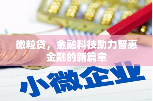 宜秀微粒贷，金融科技助力普惠金融的新篇章