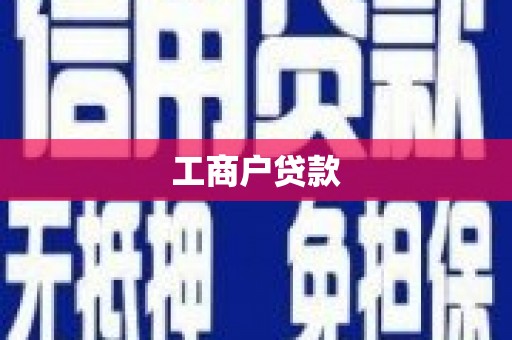 宜秀工商户贷款