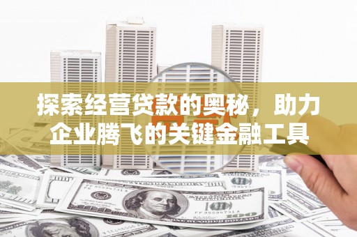 宜秀探索经营贷款的奥秘，助力企业腾飞的关键金融工具