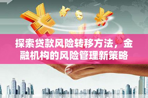 宜秀探索贷款风险转移方法，金融机构的风险管理新策略