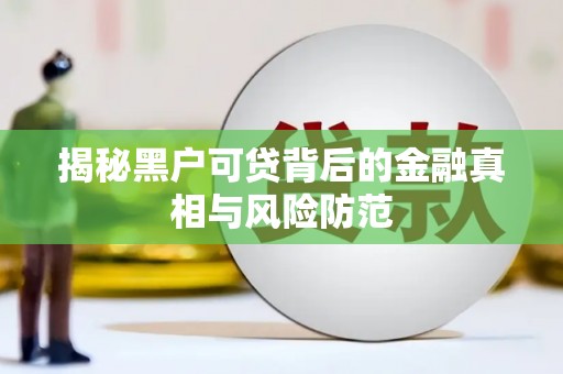 宜秀揭秘黑户可贷背后的金融真相与风险防范