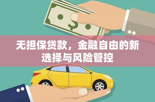 宜秀无担保贷款，金融自由的新选择与风险管控