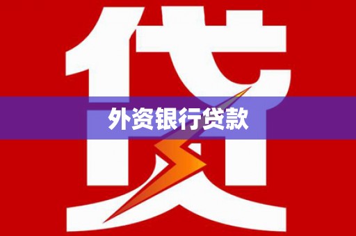 宜秀外资银行贷款