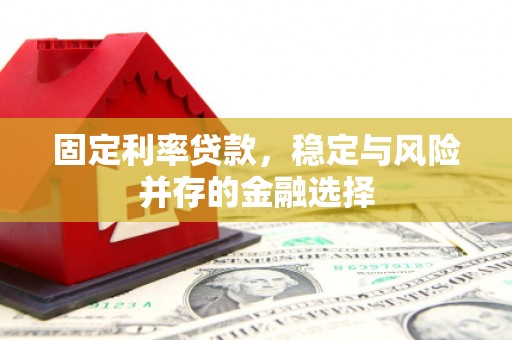 宜秀固定利率贷款，稳定与风险并存的金融选择