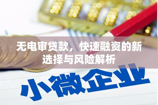 宜秀无电审贷款，快速融资的新选择与风险解析