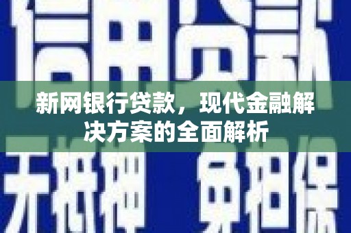 宜秀新网银行贷款，现代金融解决方案的全面解析
