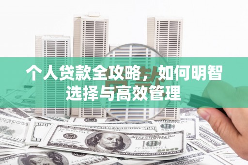 宜秀个人贷款全攻略，如何明智选择与高效管理