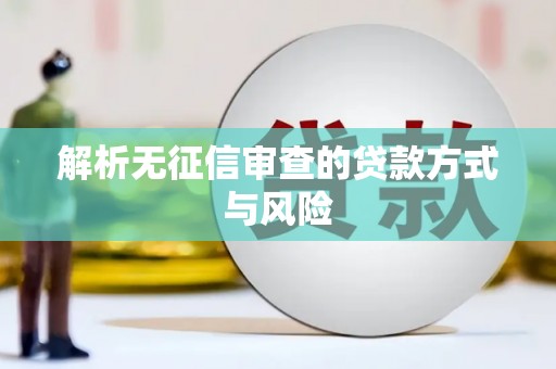 宜秀解析无征信审查的贷款方式与风险