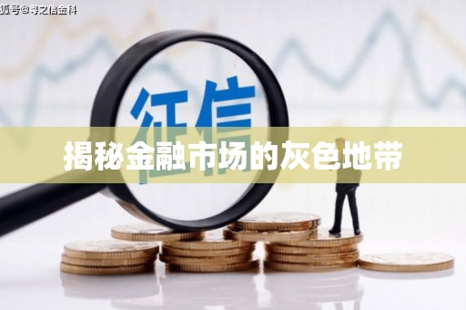 宜秀揭秘金融市场的灰色地带