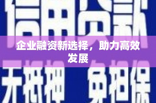 宜秀企业融资新选择，助力高效发展